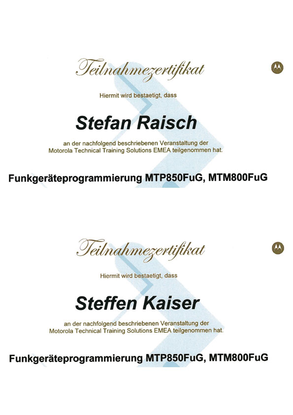 Zertifkat-Motorola-BOS